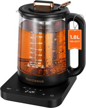 Narcissus 445056435414 Electric Kettle Temperature Control 5 1.8l Glass Tea Kettl