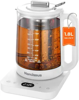 Narcissus 744110050493 Electric Kettle Temperature Control 5 1.8l Glass Tea Kettl