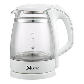 Narita 1028004171 Double Wall Electric Glass Water Kettle 1.0l 4 Min Boil Stainless