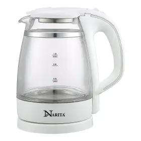 1028004171 Narita Double Wall Electric Glass Water Kettle 1.0l 4 Min Boil Stainless