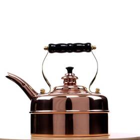 Newey & Bloomer 060527030091 Simplex Kettles Kensington Solid Copper No. 1 Finish 1.9 Quart Teakettle