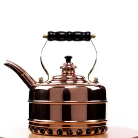 Newey & Bloomer 060527030114 Simplex Kettles Buckingham Solid Copper No. 1 Finish 1.9 Quart Whistling