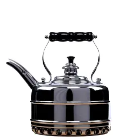 Newey & Bloomer 060527030169 Simplex Tea Kettle Buckingham No. 3 Solid Copper Whistling For Ga