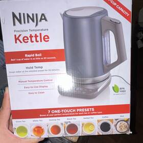 Ninja Kt200wm1bl Kt200 Precision Temperature Electric Kettle 1500w Stainless Steel 7 Cup