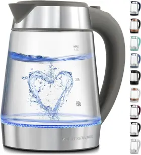 1500w Nobrand 195702024307 1.7l Fast Boil Kettle Auto Off Cool-touch 360 Base - Gray