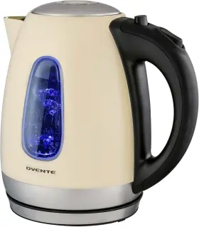 Ks96 Nobrand Electric Kettle 1.7l Stainless Steel Bpa Free Auto Shut-off Led Light Beige