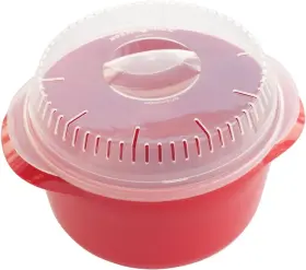 68500 Nordic Ware Microwave Multi-boiler 5.5 Cup Red