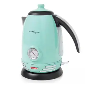 Nostalgia 445011479408 Aqua Retro 1500 W 1.7-liter Stainless Steel Electric Water Kettle With Strix The