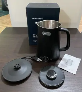 Ek01b Nueve&five Black Ek01 Electric Kettle With Temperature Display 1.7l 304 Ss 1200w