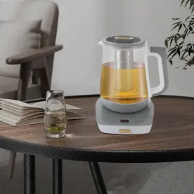 Kbe905 Ocasami Mecity Electric Tea Kettle Borosilicate Glass Maker With Straine