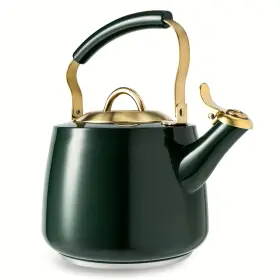 Onestop-stores 445026555524 Induction Stovetop Kettle Stainless Steel Hunter Green 9.53 X 7.01 9.80 Inch