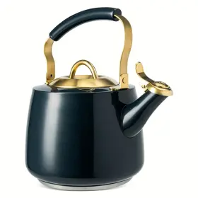 Onestop-stores 711181607635 1.9 Quart Stainless Steel Whistling Stovetop Tea Kettle Blue