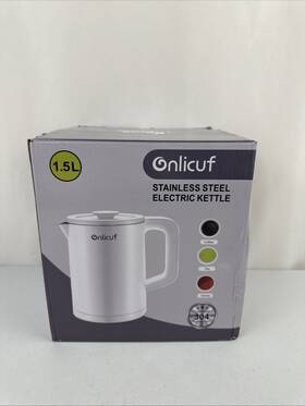 Onlicuf Gs-ek15a Stainless Steel Electric Kettle 1.5l New Open Box