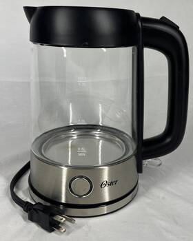 Oster Bvstkt7098-000 Sunbeam Electric Kettle 1.7 Liter Clear/stainless