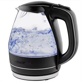 Ovente 445016933912 Illuminated 6.5-cup Black Electric Kettle With Filter Fast Heating And Auto-shu