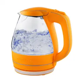 Ovente 445029161197 Illuminated 6.5-cup Orange Electric Kettle With Filter Fast Heating And Auto-sh