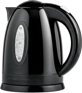 Ovente 445049138124 1.7l Electric Kettle Fast Boil Bpa-free Tea Coffee Maker Black