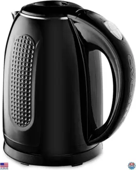 B079fp6zcp Ovente 1.7l Electric Kettle Double Wall Stainless Steel Fast Boil Auto Shut-off Black