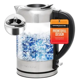 B07rbzpjcn Ovente Electric Kettle With 1.7l Borosilicate Glass 1500w Instant Water Boiler