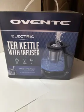 Kg151b Ovente Fast Boiling 1.0l Electric Glass Kettle With Removable Tea Infuser And Led