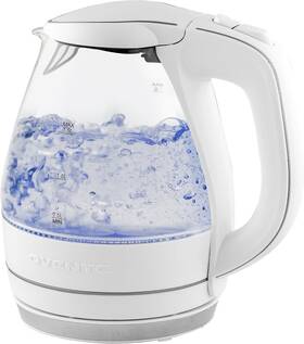 Ovente Kg38w Electric Kettle 1.5l Borosilicate Glass Countertop Water Heater