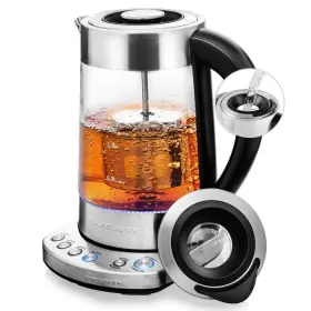 Kg733s Ovente 7.2-cup Silver Variable Temperature Glass Electric Kettle With Prontofill Technolog
