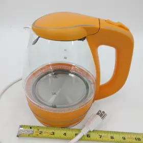Kg830 Ovente Electric Hot Water Glass Kettle With Filter 1.5 Liter Orange Model