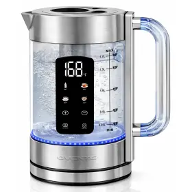 Kgd913s Ovente Digital Glass Electric Tea Kettle 1.7l With Color-changing Led Lights