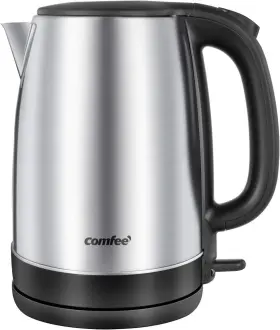 Ks27 Ovente Electric Tea Kettle Stainless Steel Coffee Pot Hot Water Cordless 1.7l Fast Boil