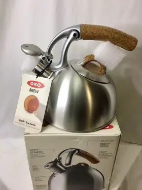 1473502 Oxo Uplift Tea Kettle Anniversary Edition Stainless Steel Cork Handle