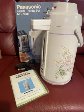 Nc-701u Panasonic Vintage Tiger Floral Tea Party Electric Thermo Pot Model Pump