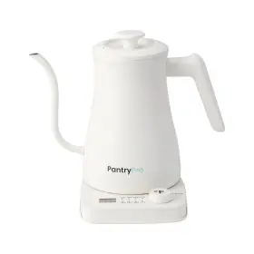 P-12898-wh Pantrypro 1.0l 1500w Rapid-boil Electric Gooseneck Kettle - Stainless Steel Interior