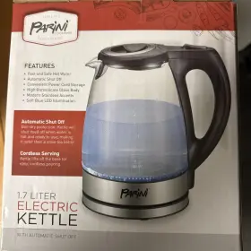 Parini 857946003875 Cookware 1.7 Electric Kettle With Automatic Shut-off Brand New Free Ship