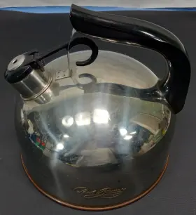 B95-c Paul Revere Ware 59-c Signature Whistling 1801 Stainless Steel Tea Pot Kettle