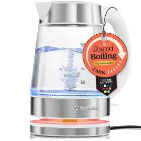 1500w Peach Street 810087040833 Speed-boil Water Electric Kettle 1.7l Coffee And Tea Borosilicat