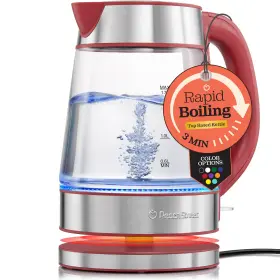 1500w Peach Street 810087040840 Speed-boil Water Electric Kettle 1.7l Coffee And Tea Borosilicat