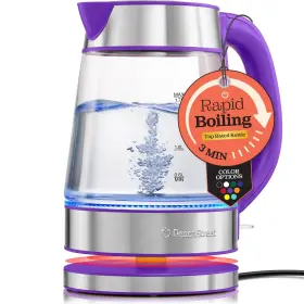 1500w Peach Street 810087041687 Speed-boil Electric Kettle 1.7l Water Boiler Coffee And Tea Borosilicate