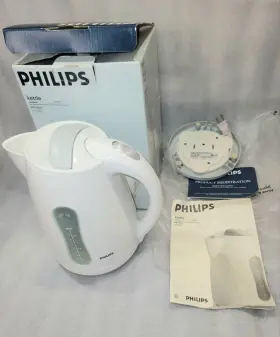 Hd4651 Philips Electric Kettle Cordless Bell Signal White Quick Heating 10 Cup