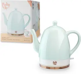 8312 Pinky Up Noelle 1.5 L Ceramic Gooseneck Spout Electric Tea Kettle With Temperatu