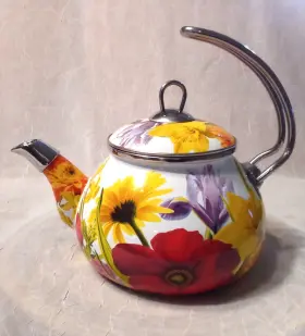 2915plf Pioneer Woman Floral Tea Kettle 2.3 Quart Retired
