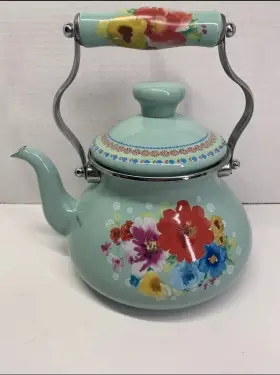 Pwf096881814669 Pioneer Woman The Breezy Blossom Enamel On Steel 1.9-quart Tea Kettle New Read