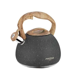 8541905082 Poliviar 7379 Tea Kettle 2.7 Quart Natural Stone Finish With Wood Pattern Handle