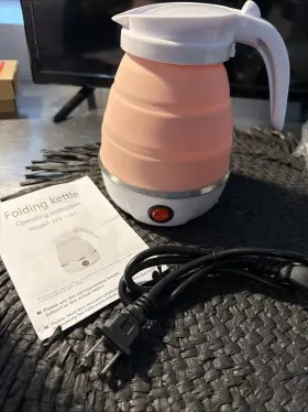 Hy-01 Power Folding Pink Kettle Us Plug 110v 400 W Detachable Cord For Desktop