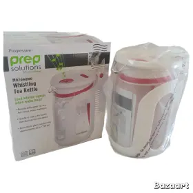 Ps-92 Prep Solutions Microwave Whistling Tea Kettle 25oz Glass Bpa-free New
