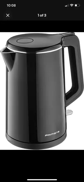 Pr-1001b Primens Double Wall Electric Kettle Coffee Tea Pot