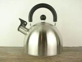 Primula 741393256956 Stainless Steel Folding Handle 1.5 Quart Whistling Spout Tea Kettle