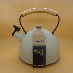 Pr12271-as Primula Cream Stainless Steel Whistling Kettle 2.2 Quart New