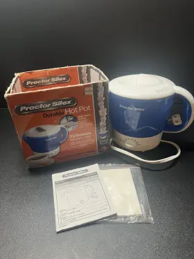 48507 Proctor Silex Hot Pot Electric Kettle 32 Ounces Or 4 Cups Nonstick Surface