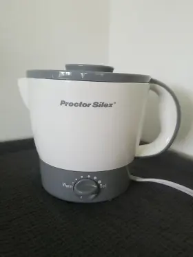 A1581ce Proctor Silex Gently Used Household Electric Water Kettle In White And Gray