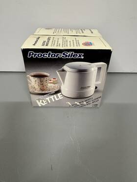 Proctor Silex K-1050 Vintage New Old Still In Box Electric Whistling Kettle